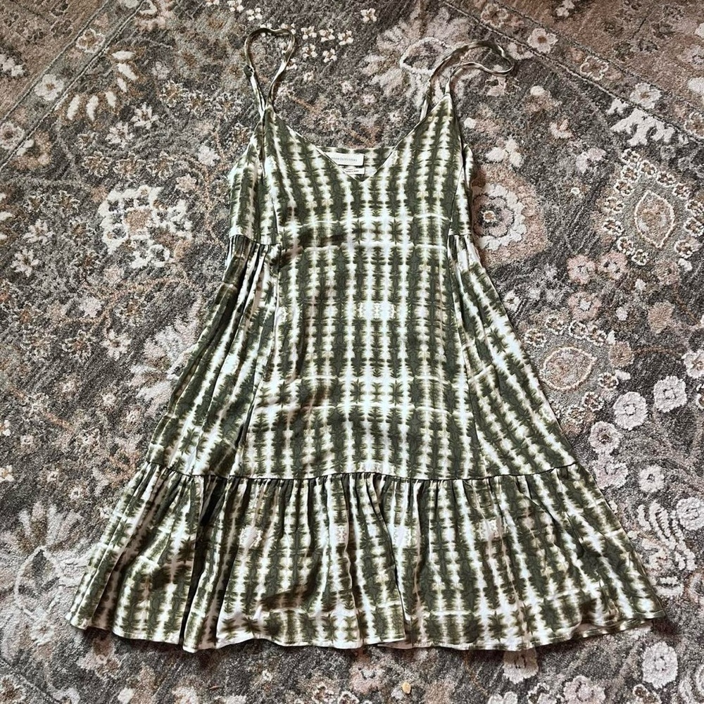 Urban Outfitters Olive Tie-Dye Mini Dress